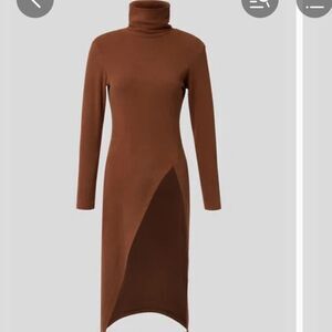 Koandaily Fall Long Sleeve Simple Turtleneck Daily Simple Daily dress Plaid nwt